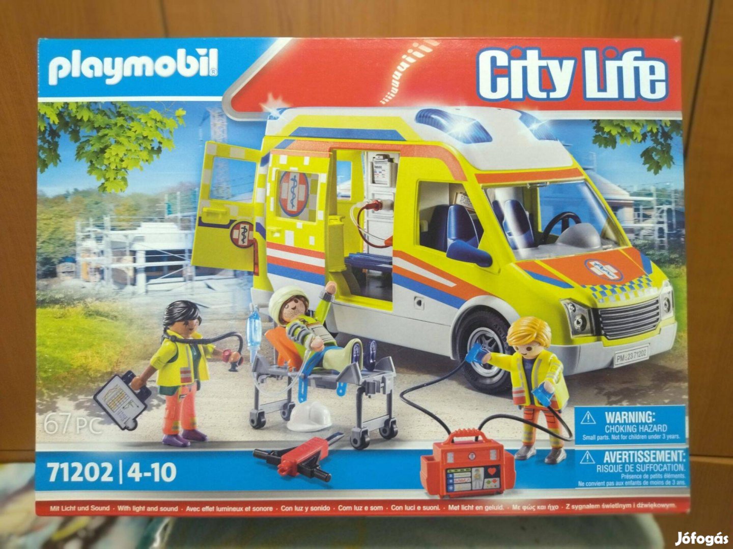 Playmobil City Life 71202 Mentőautó fénnyel és hanggal új, bontatlan