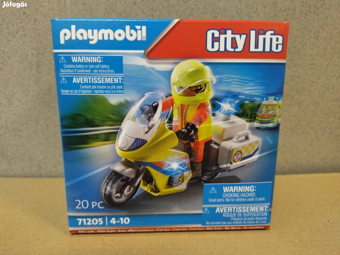 Playmobil City Life 71205 Mentőmotor villogó fénnyel új, bontatlan