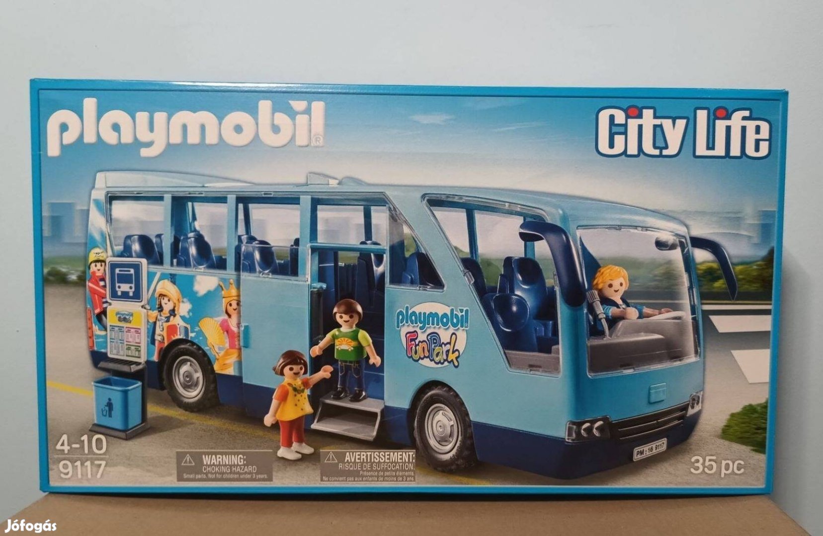 Playmobil City Life 9117 Park Fun Kék Iskolabusz Új