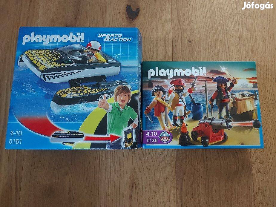 Playmobil Click Go Krokodilcsónak 5161 Kalózcsapat fegyverekkel 5136