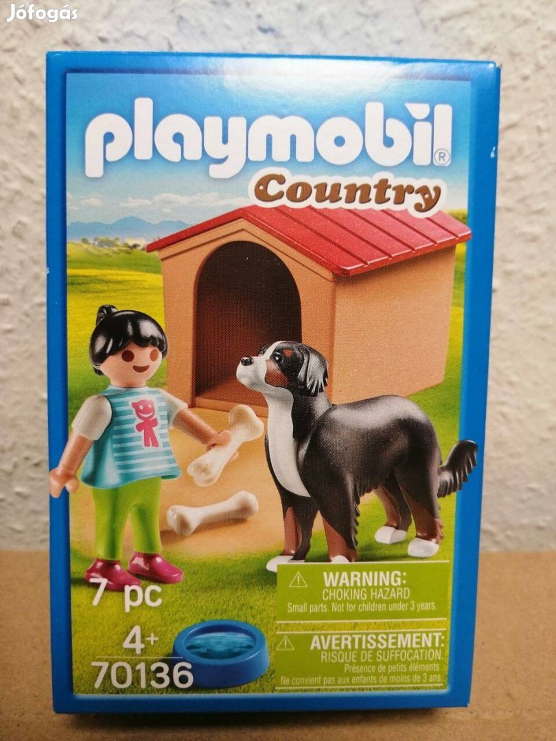 Playmobil Country 70136 Vadászkutya házzal új, bontatlan