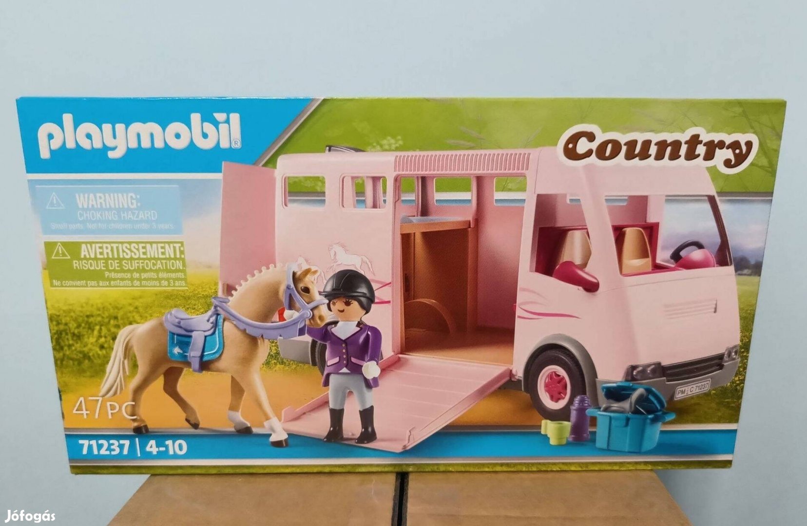 Playmobil Country 71237 Rózsaszín Lószállító Új Bontatlan