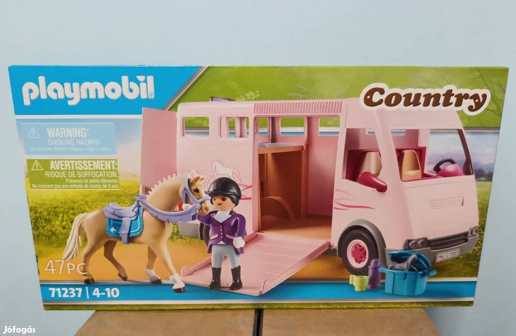 Playmobil Country 71237 Rózsaszín Lószállító Új Bontatlan