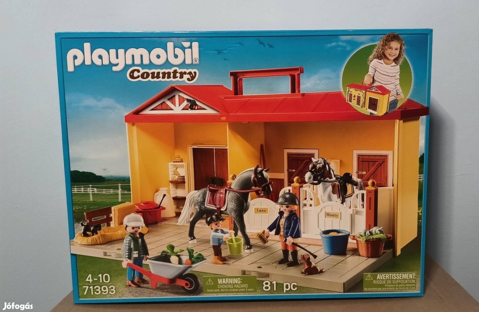 Playmobil Country 71393 Hordozható Lovarda Új Bontatlan