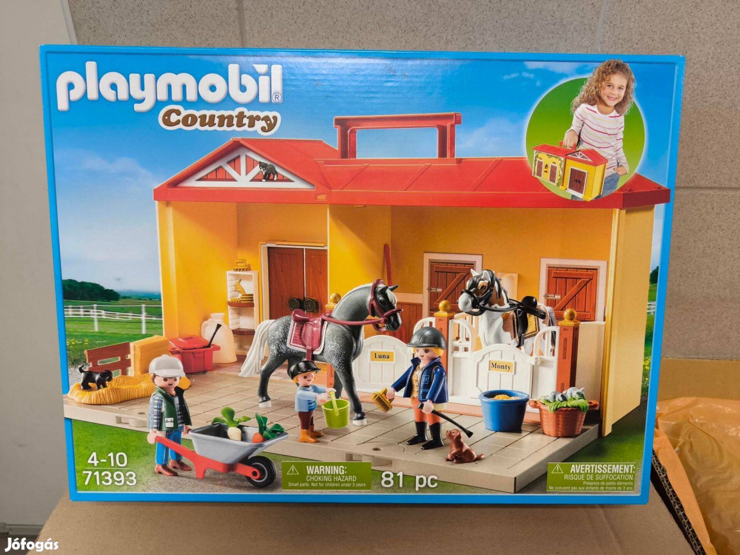 Playmobil Country 71393 Hordozható lovarda új, bontatlan