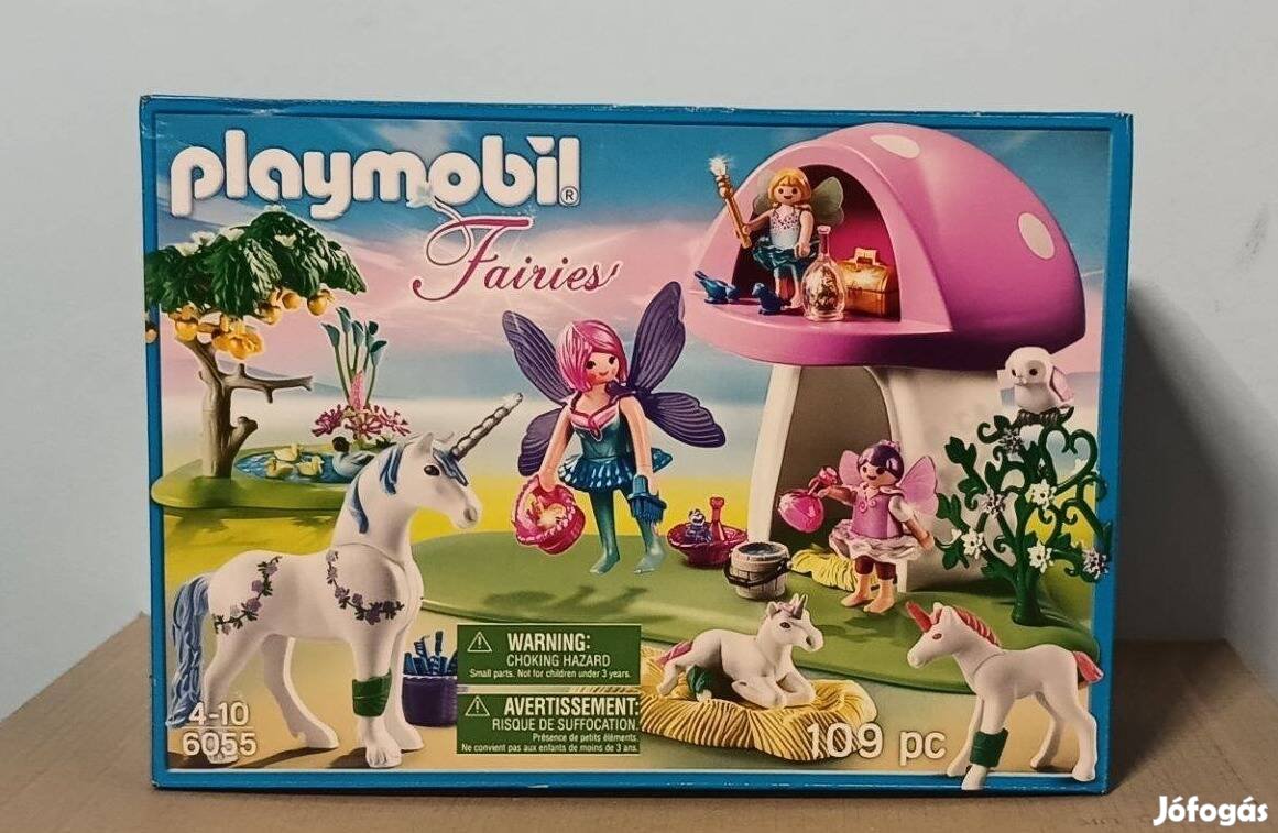 Playmobil Fairies 6055 Tündérek És Unikornisok Gombaházban Bontatlan