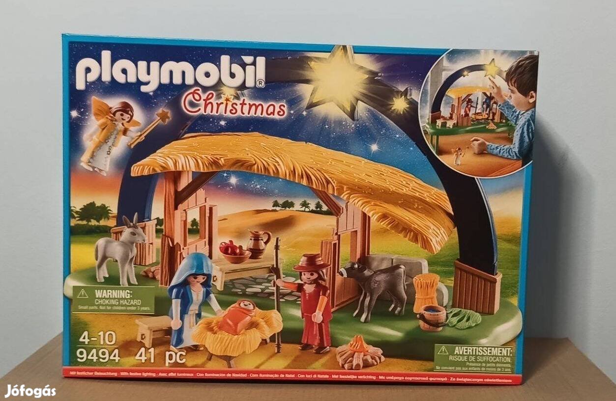 Playmobil Karácsonyi 9494 Betlehemi Világító Jászol Új