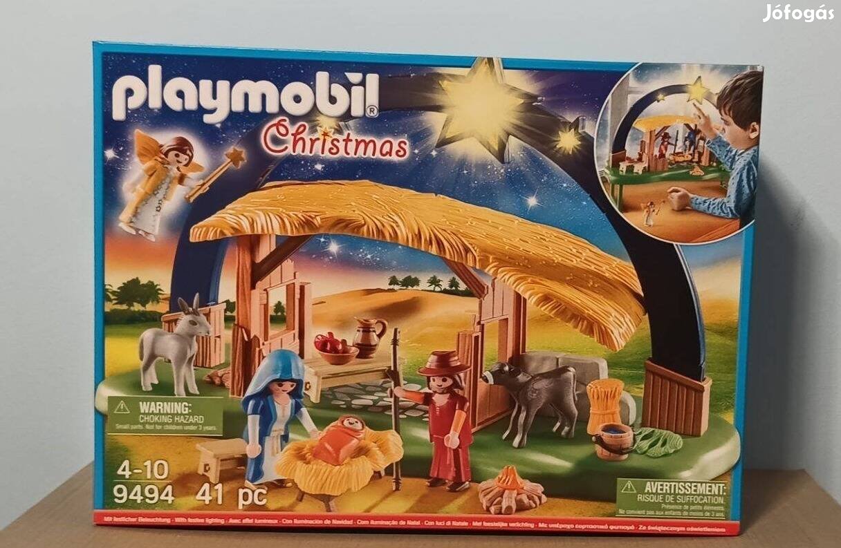 Playmobil Karácsonyi 9494 Betlehemi Világító Jászol Új