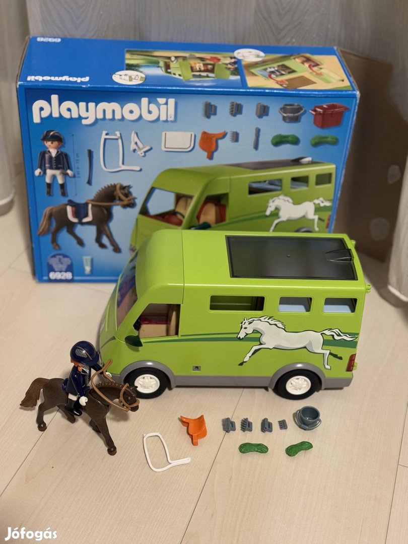 Playmobil Lószállító kocsi dobozával együtt