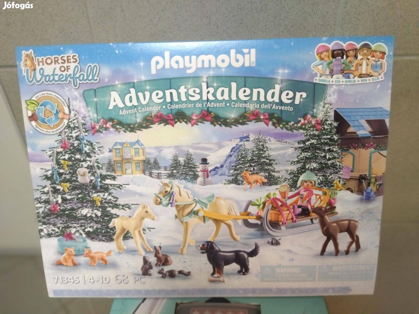 Playmobil Lovas Adventi 71345 Karácsonyi szánkózás új, bontatlan