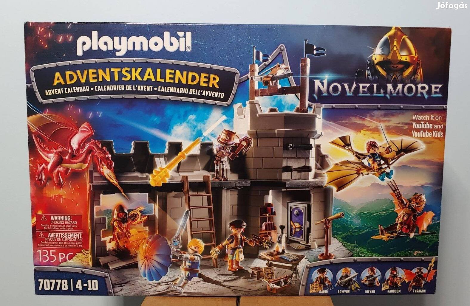 Playmobil Novelmore 70778 XXL Adventi Naptár Várfal Figurákkal Új