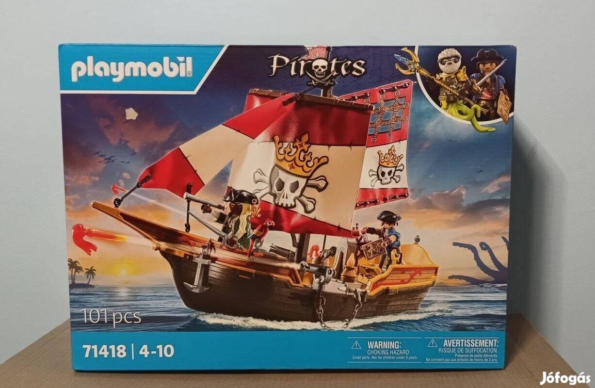 Playmobil Pirates 71418 Vitorlás Kalózhajó Új Bontatlan