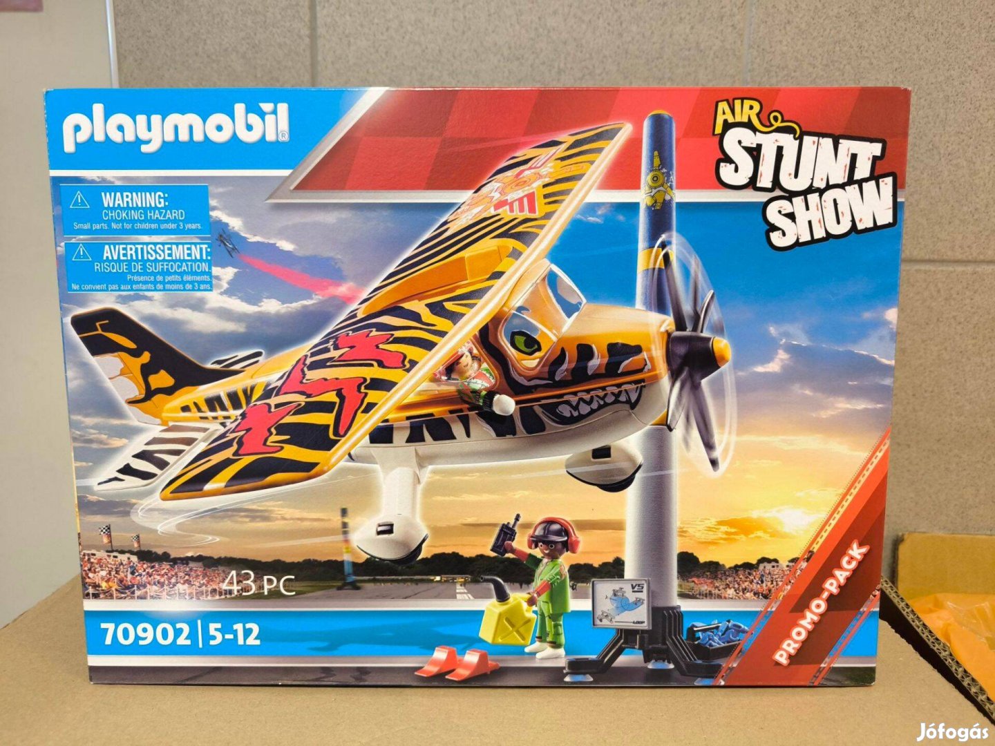 Playmobil Stuntshow 70902 Tigris motoros műrepülőgép új, bontatlan