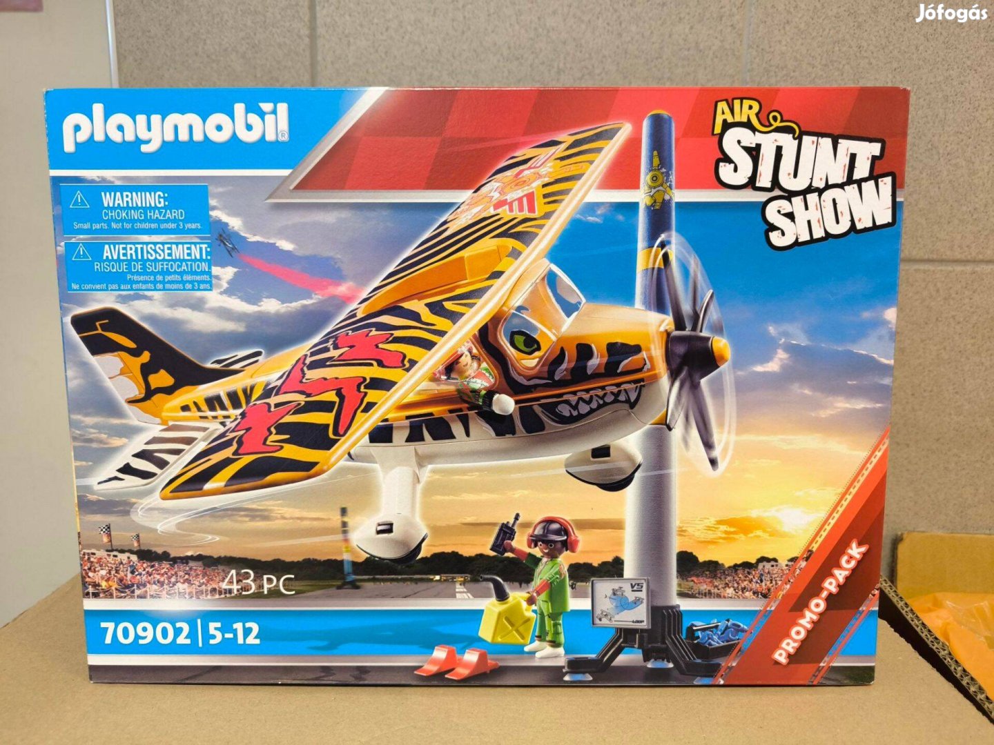 Playmobil Stuntshow 70902 Tigris motoros műrepülőgép új, bontatlan