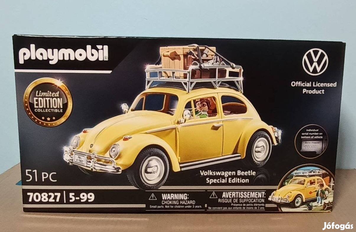 Playmobil VW 70827 Volkswagen Bogár Autó Limitált Kiadás Új