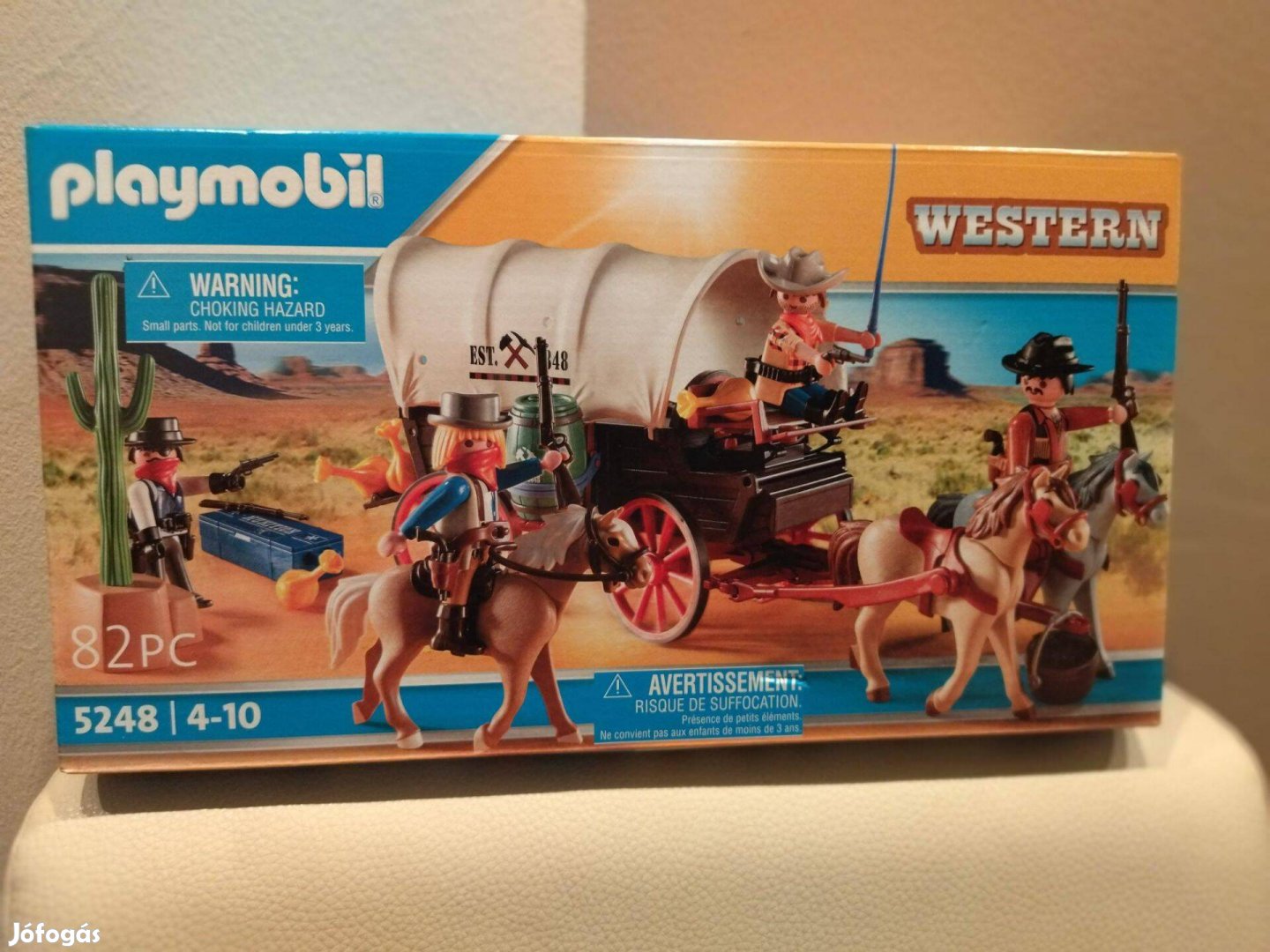 Playmobil Western 5248 Vadnyugati banditák ponyváskocsival új