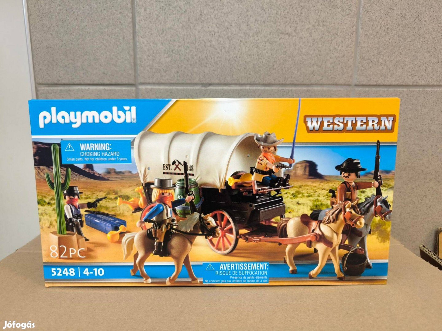Playmobil Western 5248 Vadnyugati banditák ponyváskocsival új