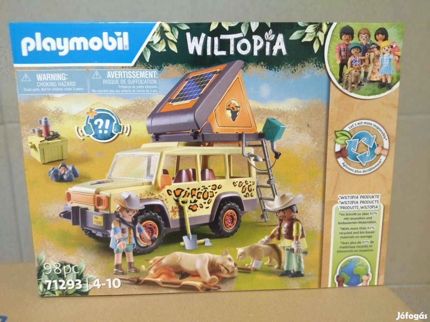 Playmobil Wiltopia 71293 Terepjáróval az oroszlánok között új