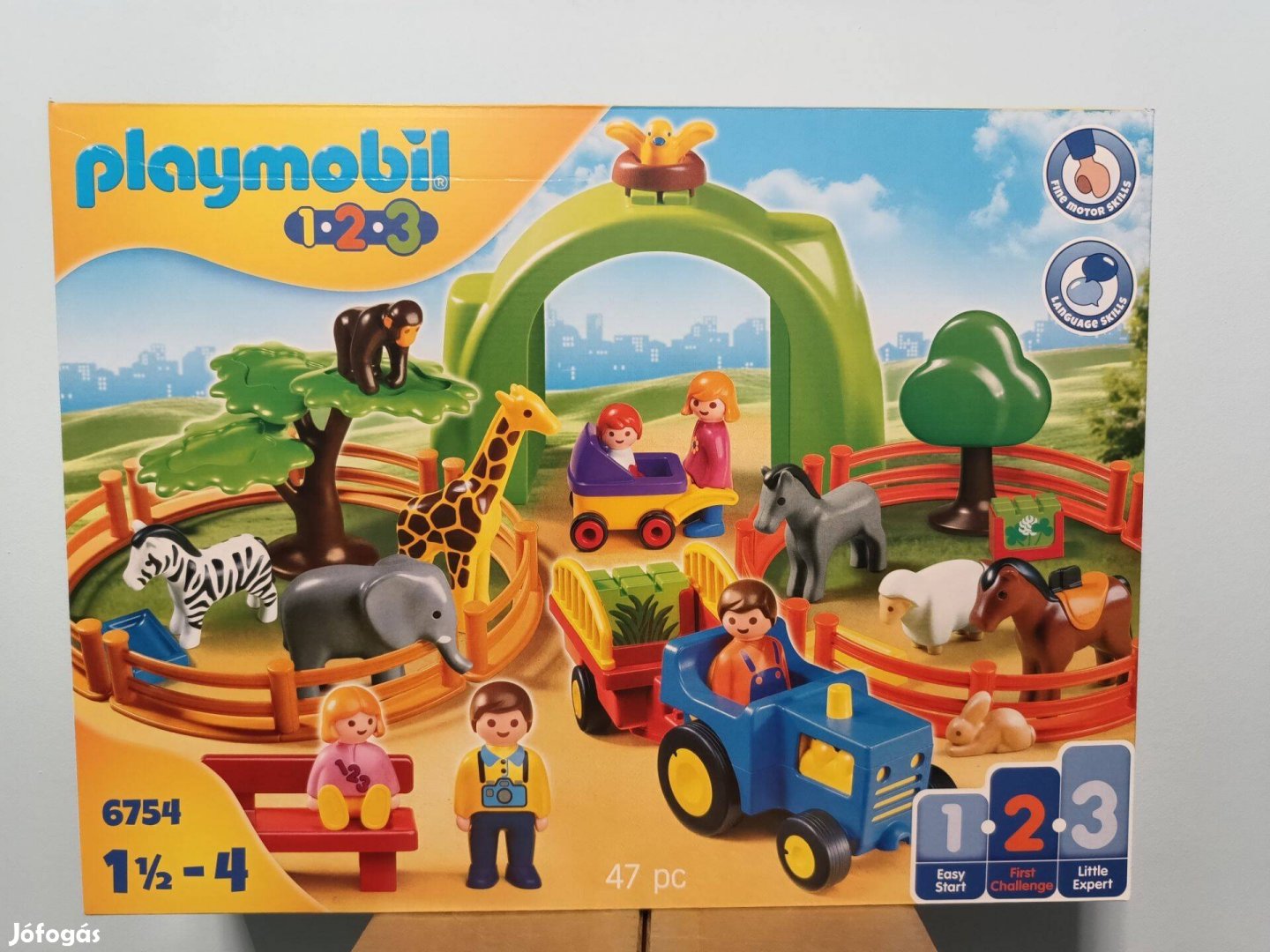 Playmobil (1.2.3) 6754 Nagy Állatparkom Bontatlan Ingy. Száll. Bp-en