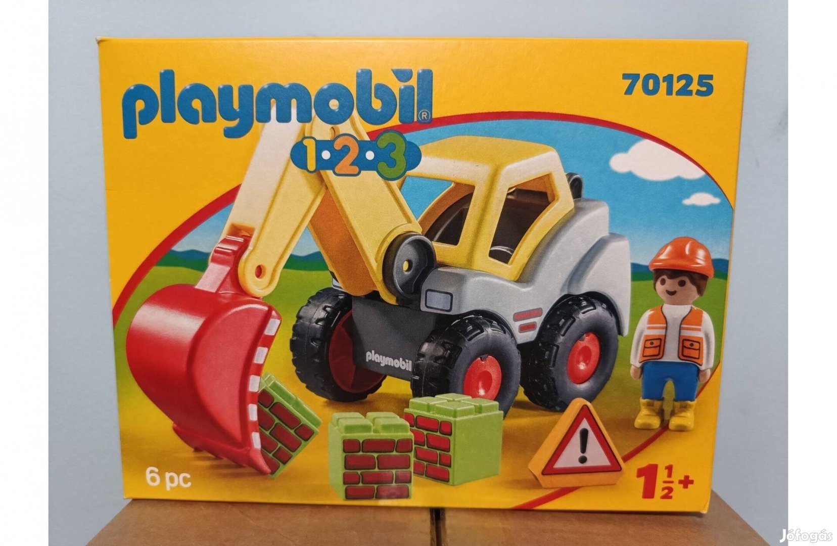 Playmobil (1.2.3.) 70125 Lapátos Kotrógép Új Bontatlan