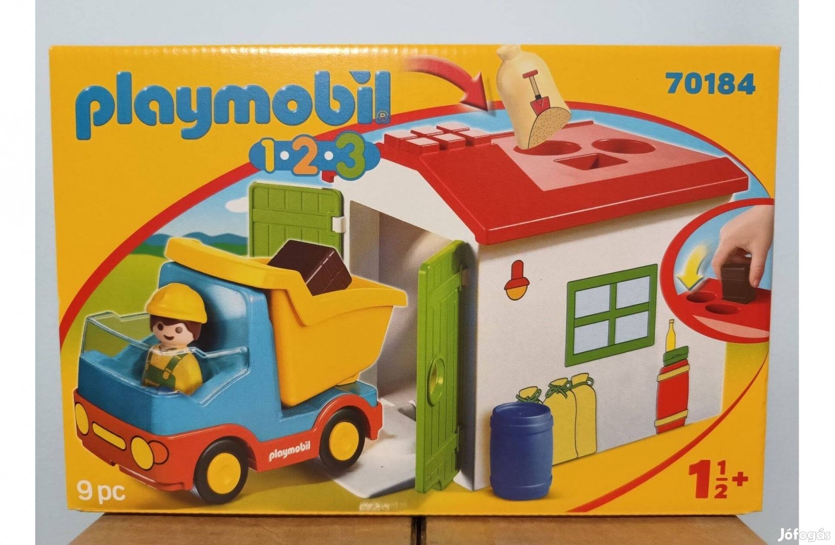 Playmobil (1.2.3.) 70184 Teherautó Formaválógató Garázzsal Új