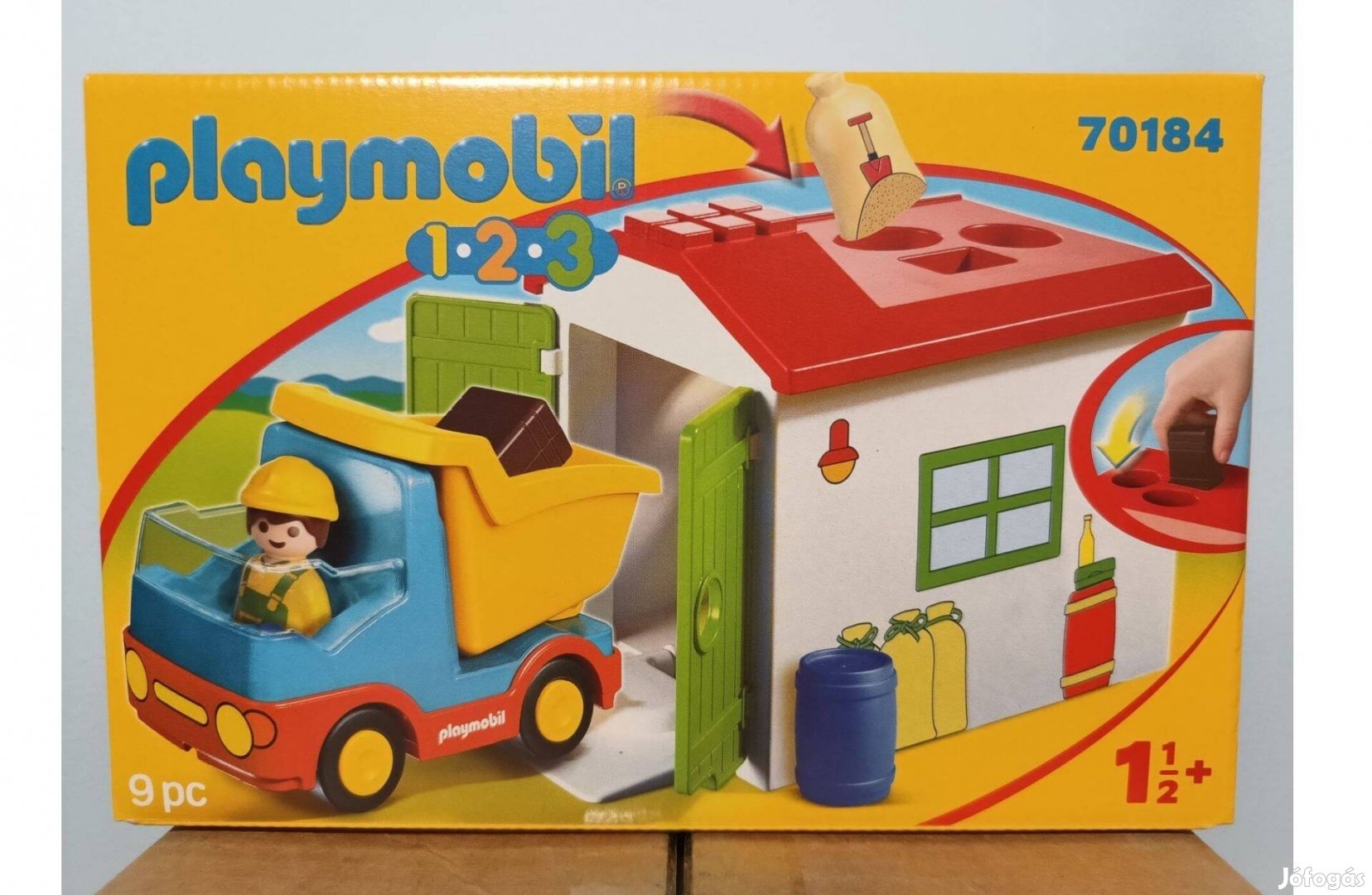 Playmobil (1.2.3.) 70184 Teherautó Formaválógató Garázzsal Új