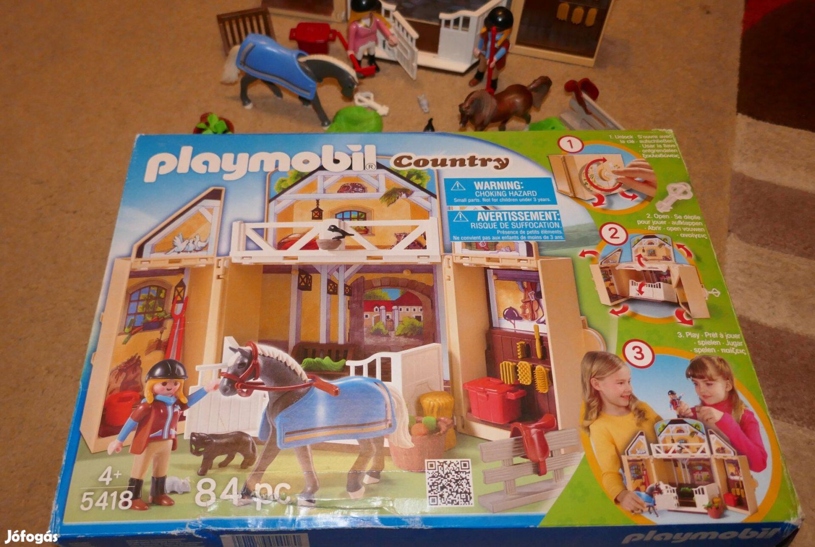 Playmobil country 5418 lovas istálló játék (összecsukható)