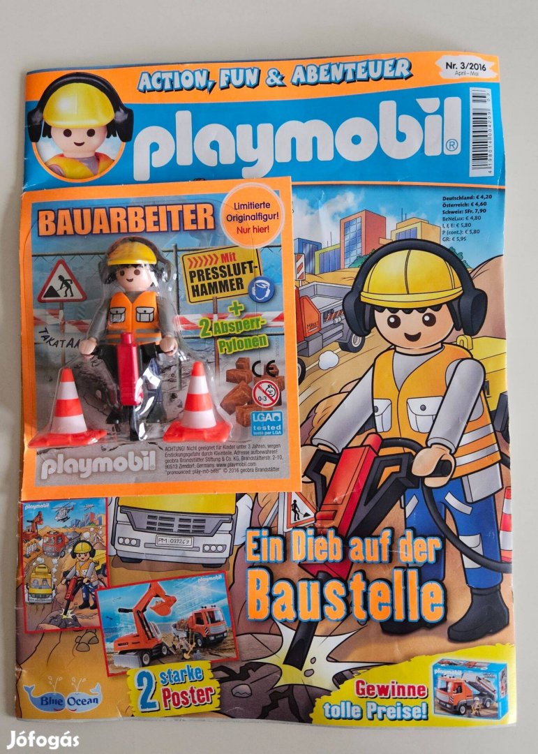 Playmobil építőipari munkás figura