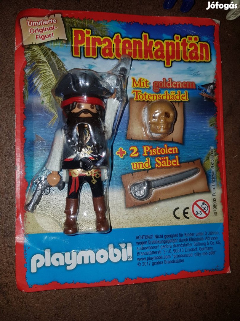 Playmobil kalóz kapitány 2x bontatlan + 2 ajándék figura