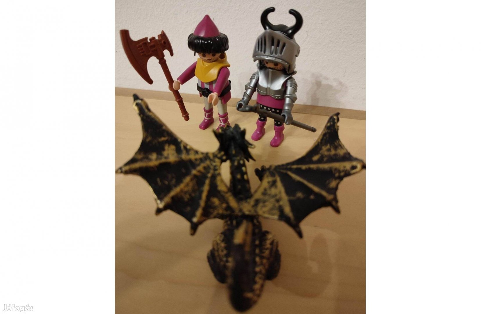 Playmobil katona sárkány középkori lovag harcos