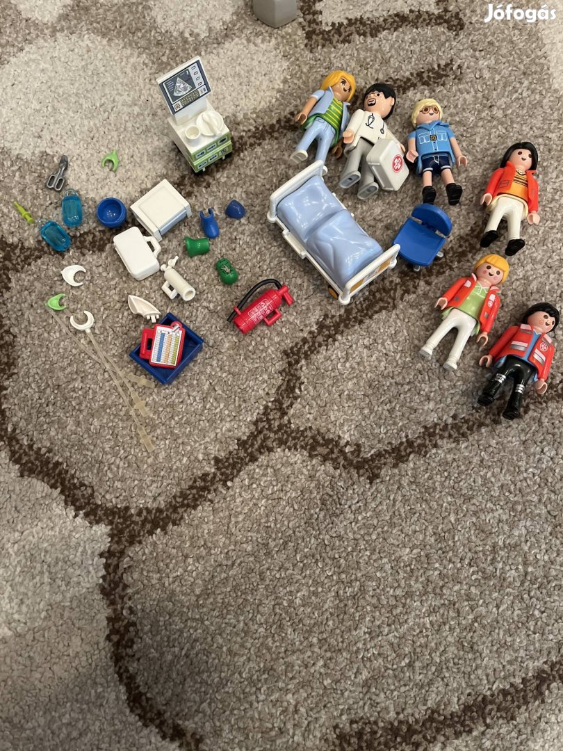 Playmobil kórházi szoba mentős 