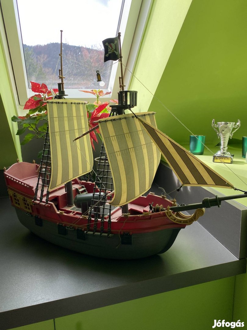 Playmobil óriás Kalózhajó ritkaság, 70x20x50 cm