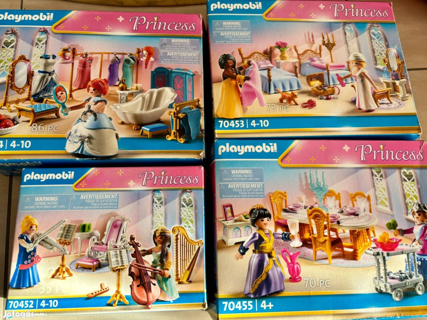 Playmobil princess szobák (étkező, zeneszó a, hálószoba, öltöző szoba)