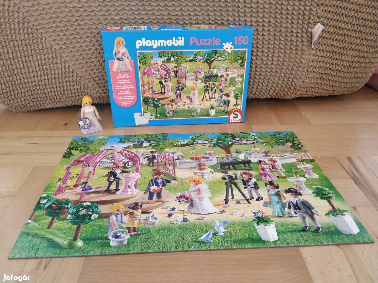 Puzzle 150 pieces playmobil mariage, puzzle