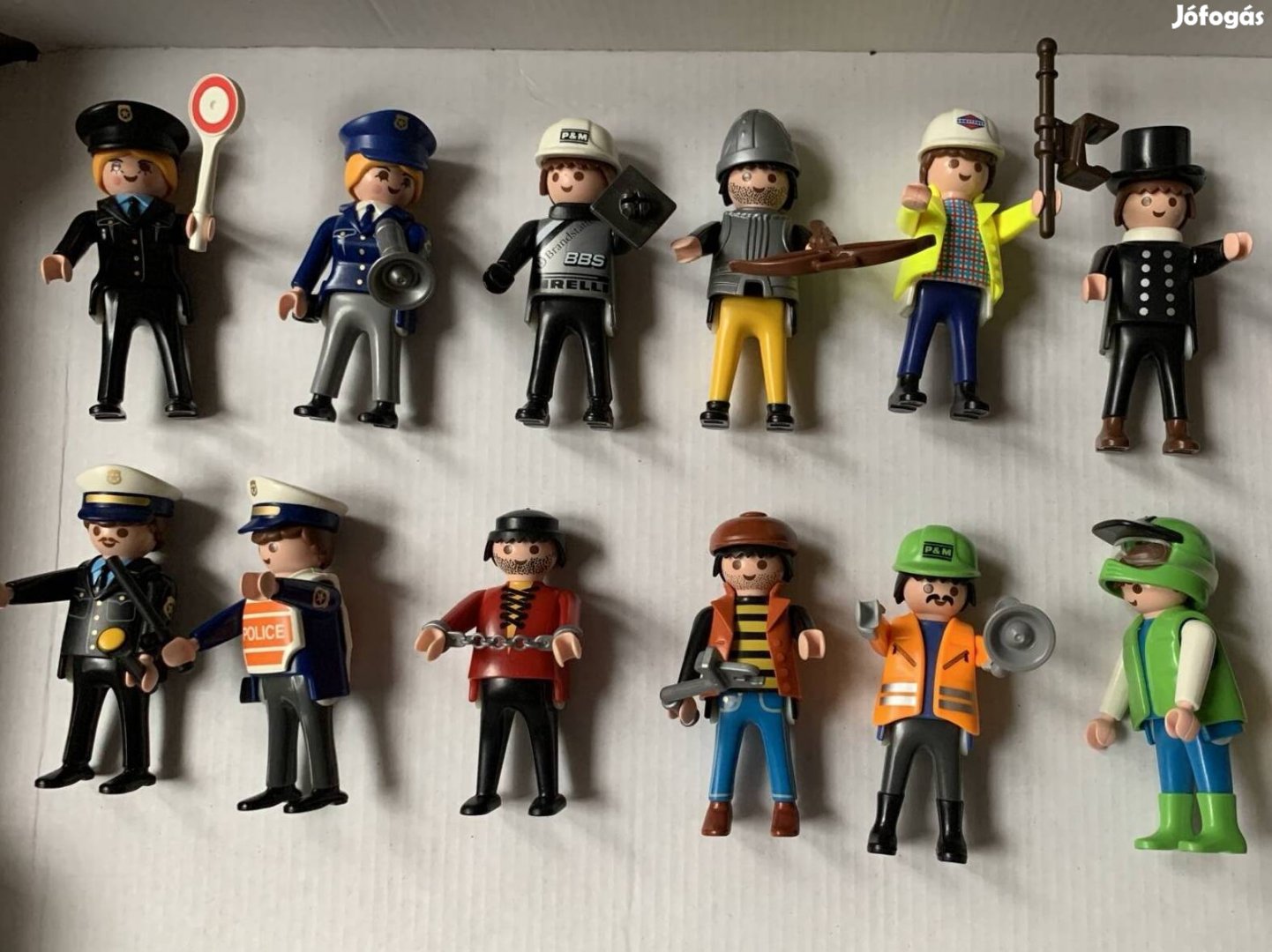 Playmobil rendőrök, szervizes, motoros futár