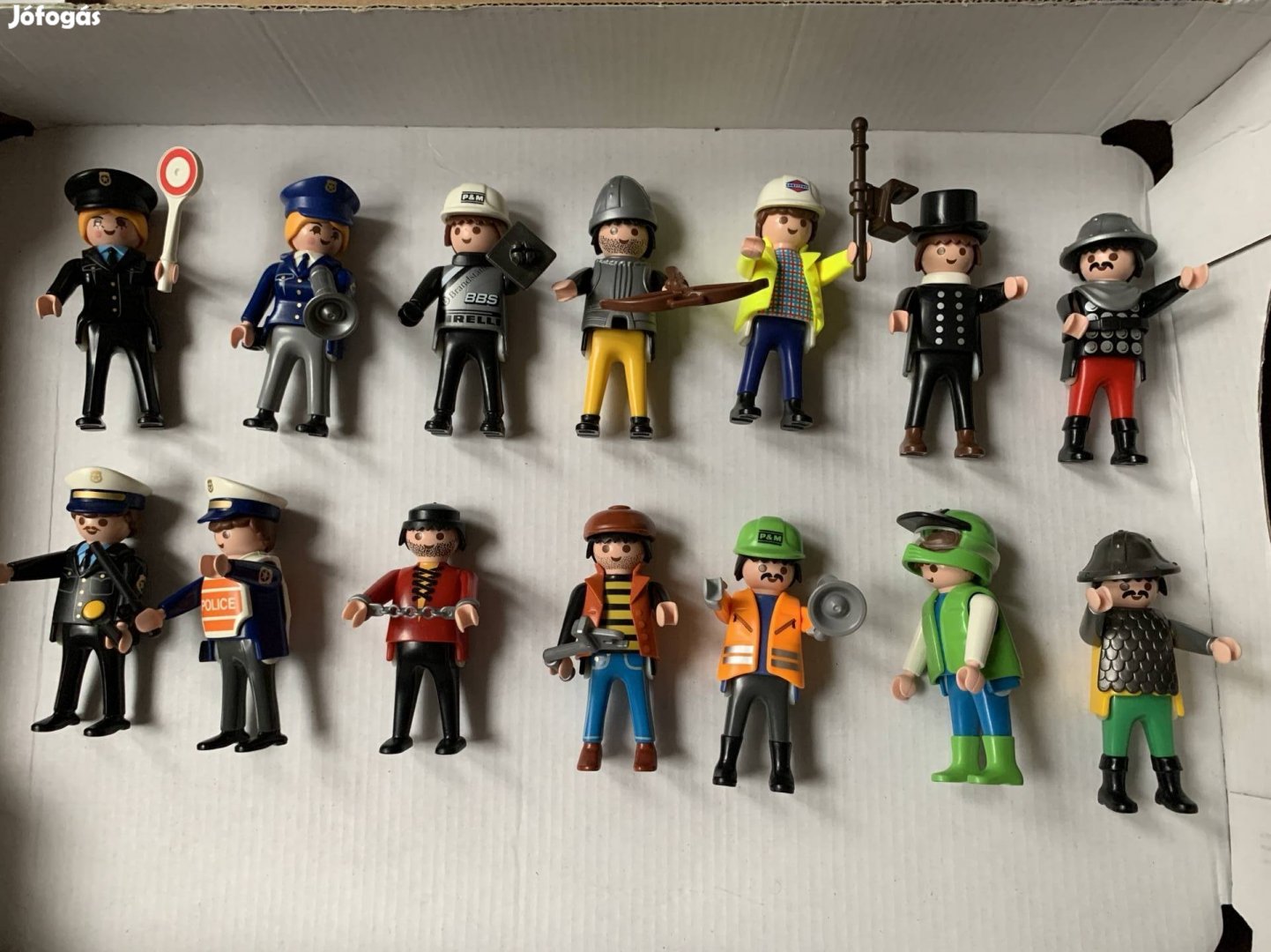 Playmobil rendőrök, szervizes, motoros futár