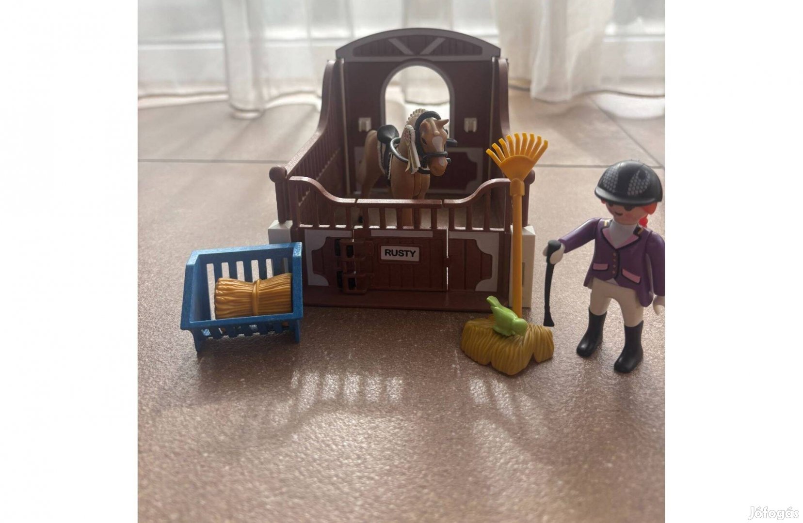 Playmobil szett - ló karámmal + pálcás nő