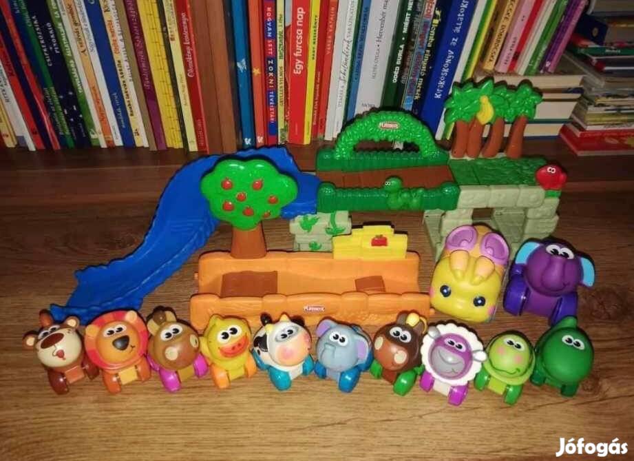 Playskool guruló állatok 2db pályával