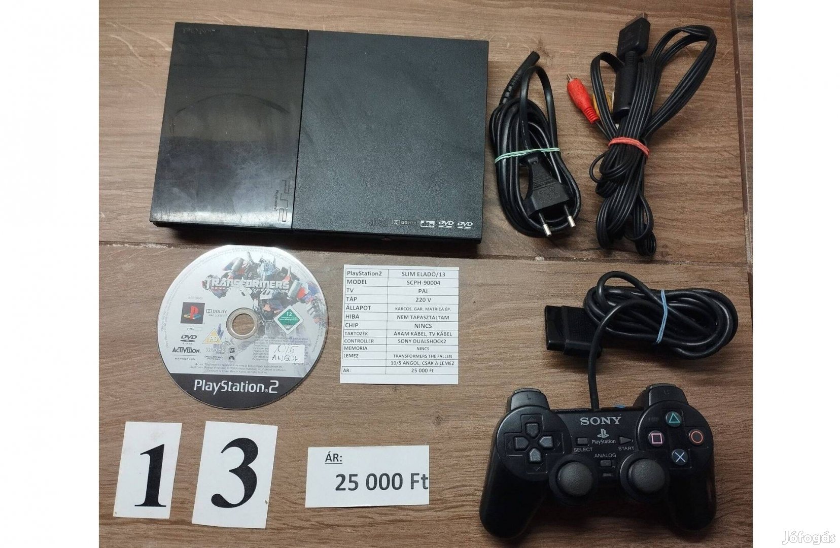 Playstation 2 Slim Scph-90004 ajándék játékkal. PS2 (13.)