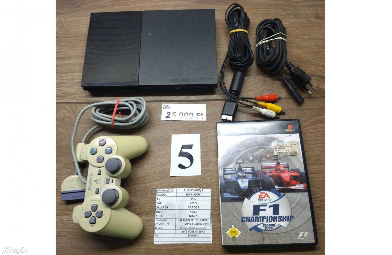 Playstation 2 Slim Scph-90004 ajándék játékkal. PS2 (5.)