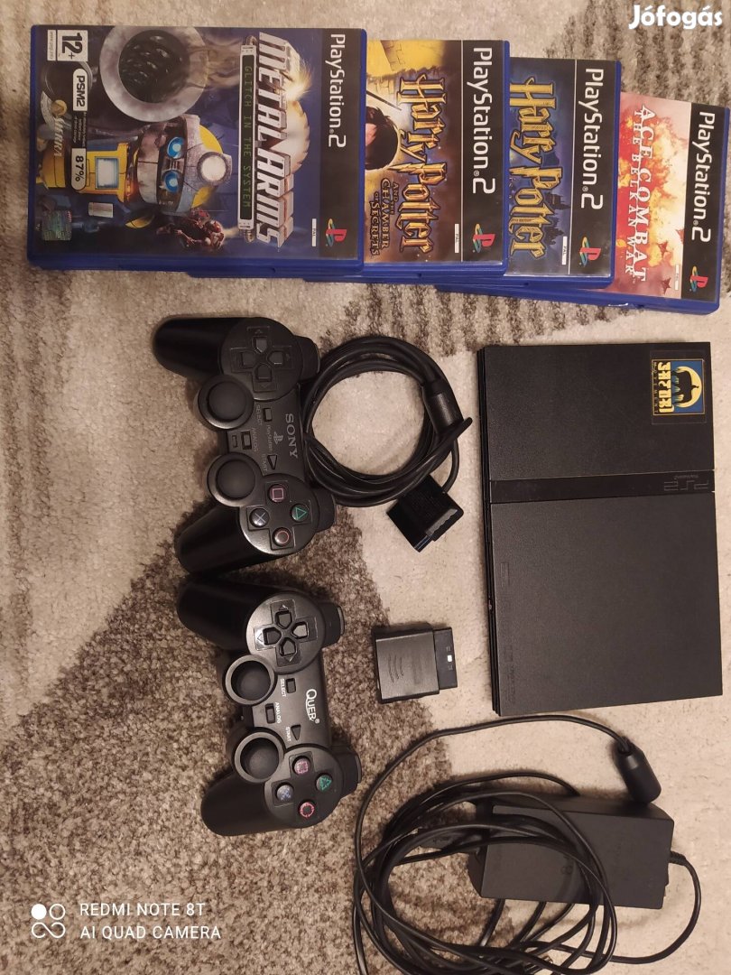 Playstation 2 konzol +2kontroller +4játék