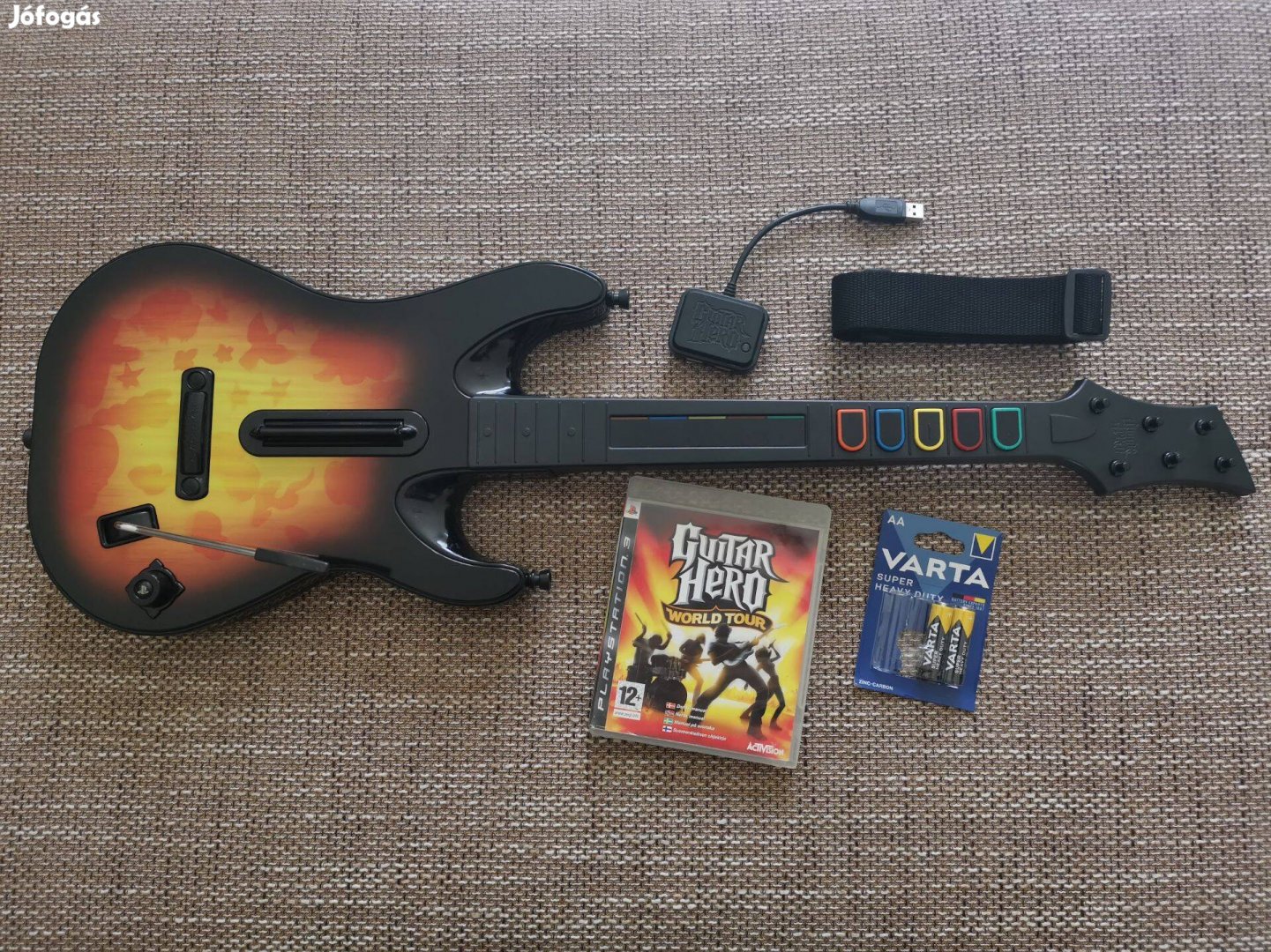 Playstation 3 / PC Guitar Hero World Tour Sunburst gitár + PS3 játék