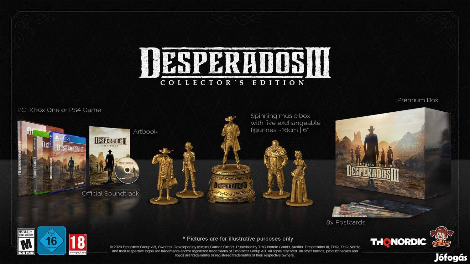 Playstation 4 játék Desperados 3 Collector's Ed (w Music Box+5 Figures