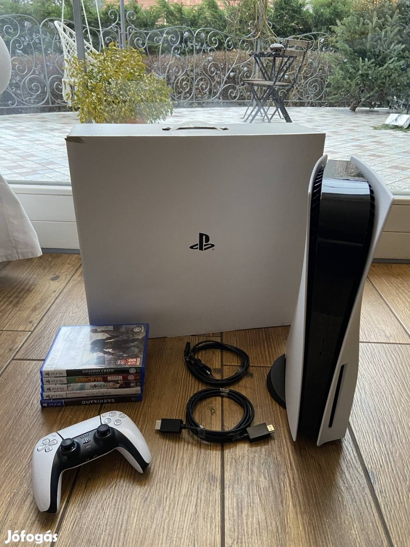 Playstation 5 825GB lemezes + 5 darab játék