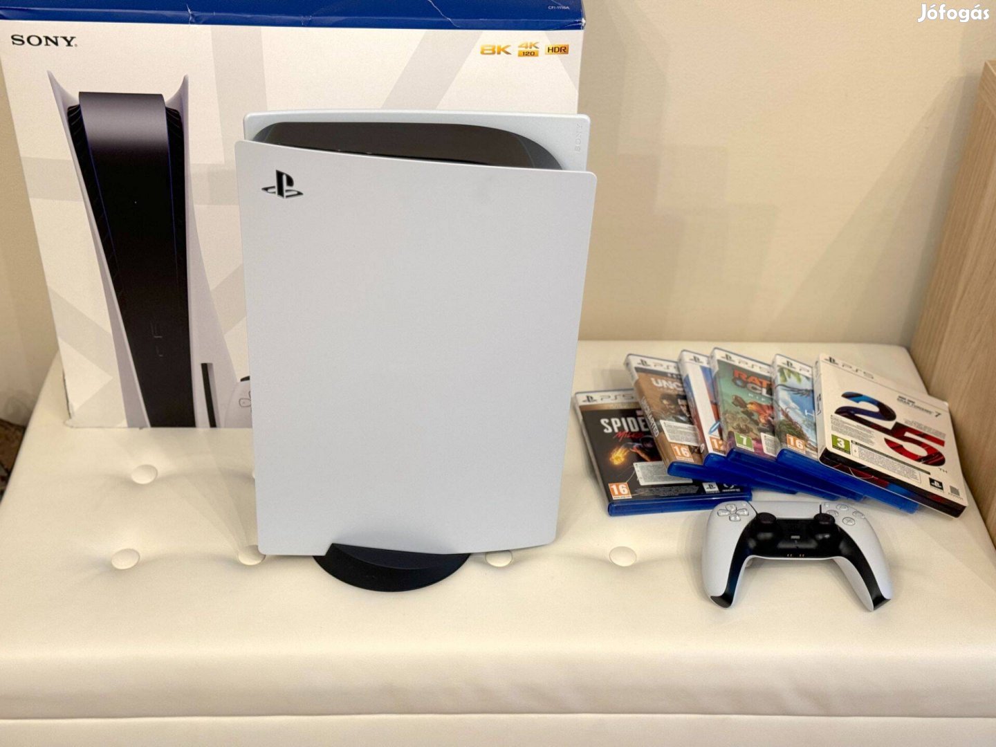 Playstation 5 Lemezes (PS5) (CFI-1116A) + 6 db Játék