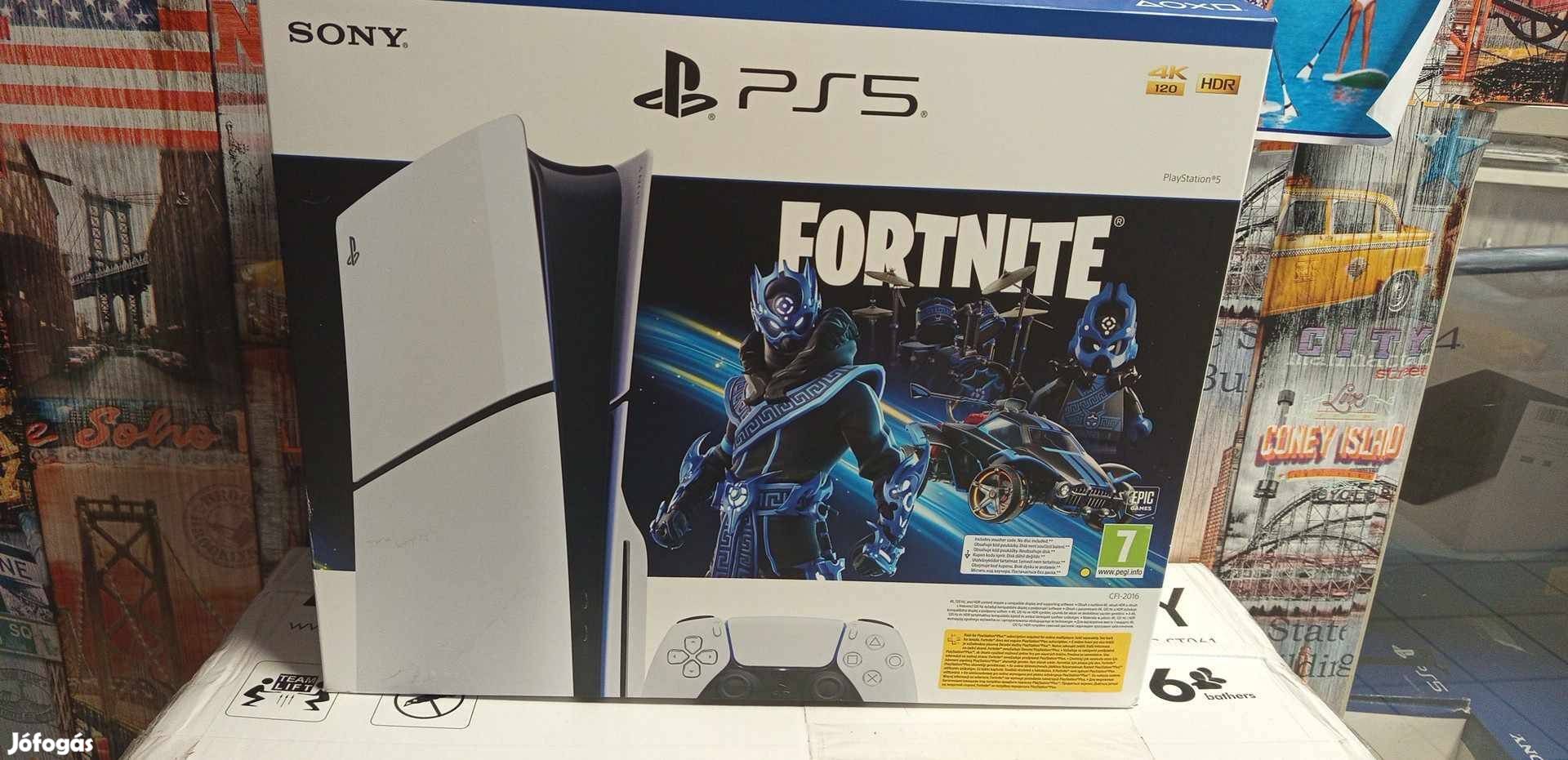 Playstation 5 (Slim) + Fortnite új bontatlan 2 év garanciával