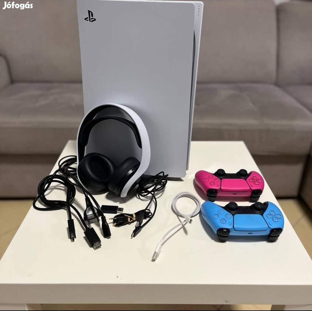 Playstation 5 kiegészítőkkel 20db játékkal 