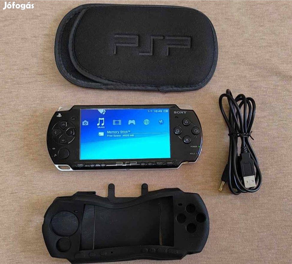 Playstation Portable Slim (PSP) 2db tokkal 70db játék új akksi