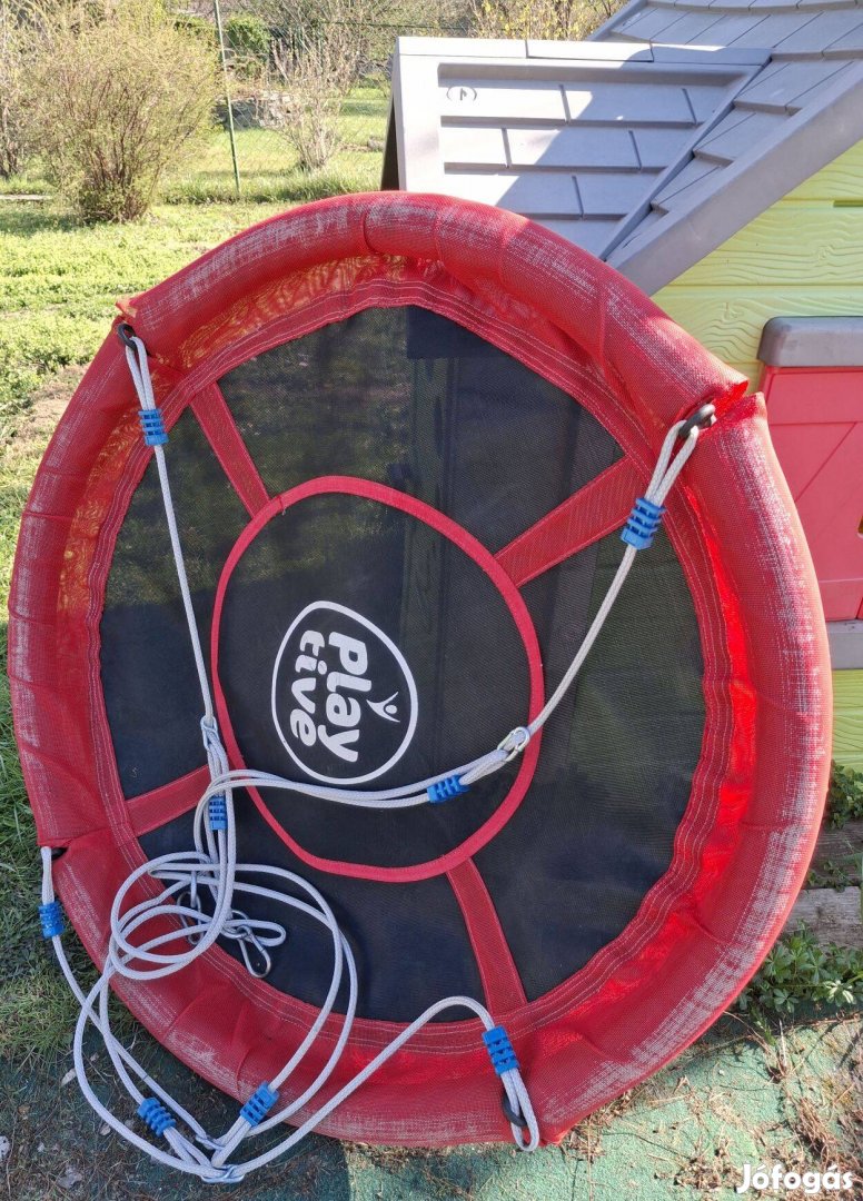 Playtive 114 cm átmérőjű, 150 kg teherbírású fészekhinta, piros-fekete