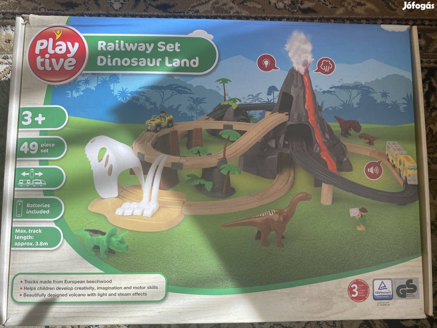 Playtive Dino Park fa vonat készlet önjáró elemes teherautóval 